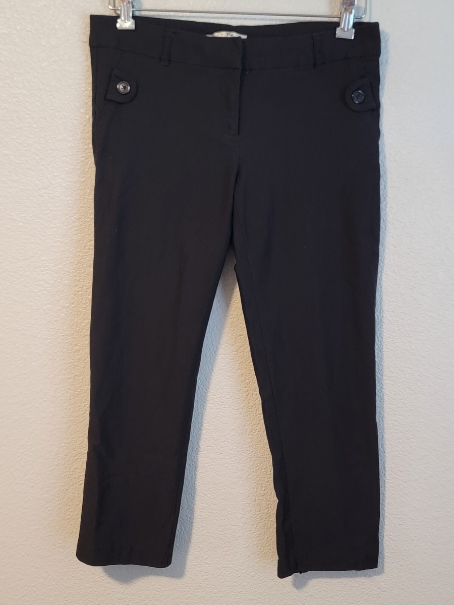 dazz capri dress pants womens size L skinny flat front
