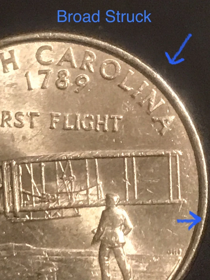 2001-P North Carolina US Quarter *AU* Struck Off-Centered Doubled Misaligned - Image 4 of 4