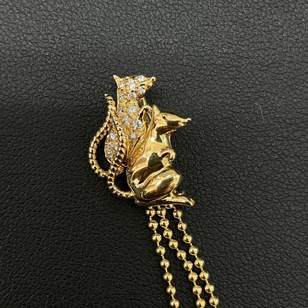 K18 750 Yellow Gold Diamond Brooch | eBay