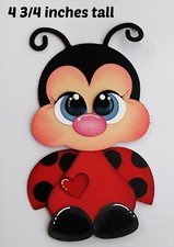 BIG EYED LADYBUG boy girl scrapbook premade paper piecing 3D die cut by Rhonda