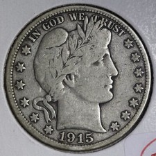 1915-D Barber Silver Half Dollar FINE+ E314 ZANH