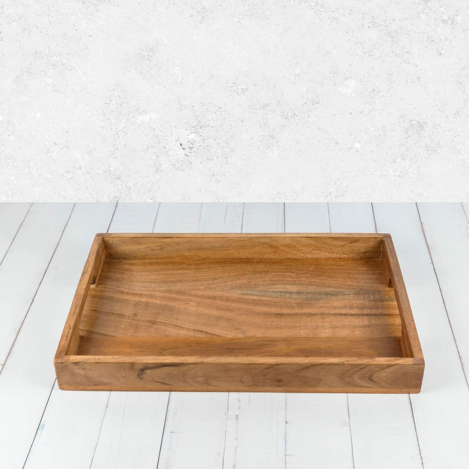 Acacia Wood Serving Tray with Handles Decorative Serving Trays Platter