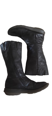 トクコ VTG Charla DR MARTENS Calf Zip Retro Wedge High Leg Black Boots US