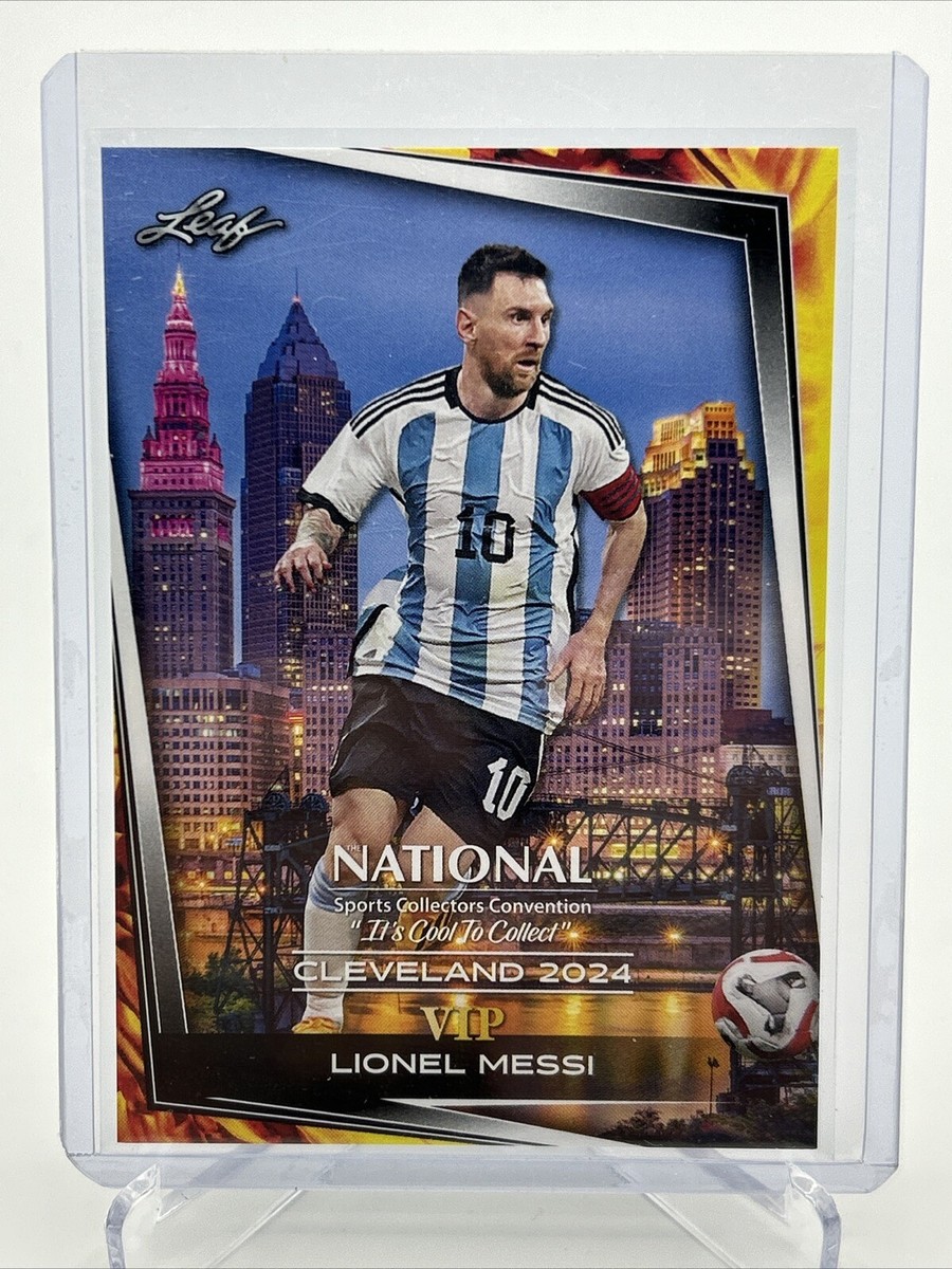 Lionel Messi 2024 Leaf Promo Cleveland National Exclusive VIP Card