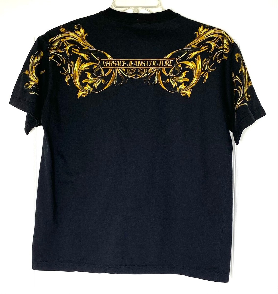 VERSACE ゴールド装飾 ポロシャツ V-Emblem Polo Shirt Black,Gold | VERSACE US