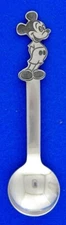 Bonny Mickey Mouse Round Bowl Youth Spoon Cereal 5 5/8" Disney Stainless Child