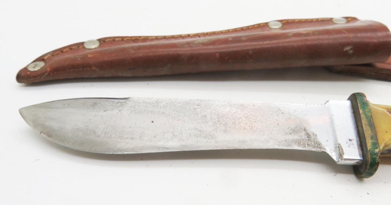 B19) VINTAGE PUMA FIXED BLADE KNIFE WITH LEATHER SHEATH eBay