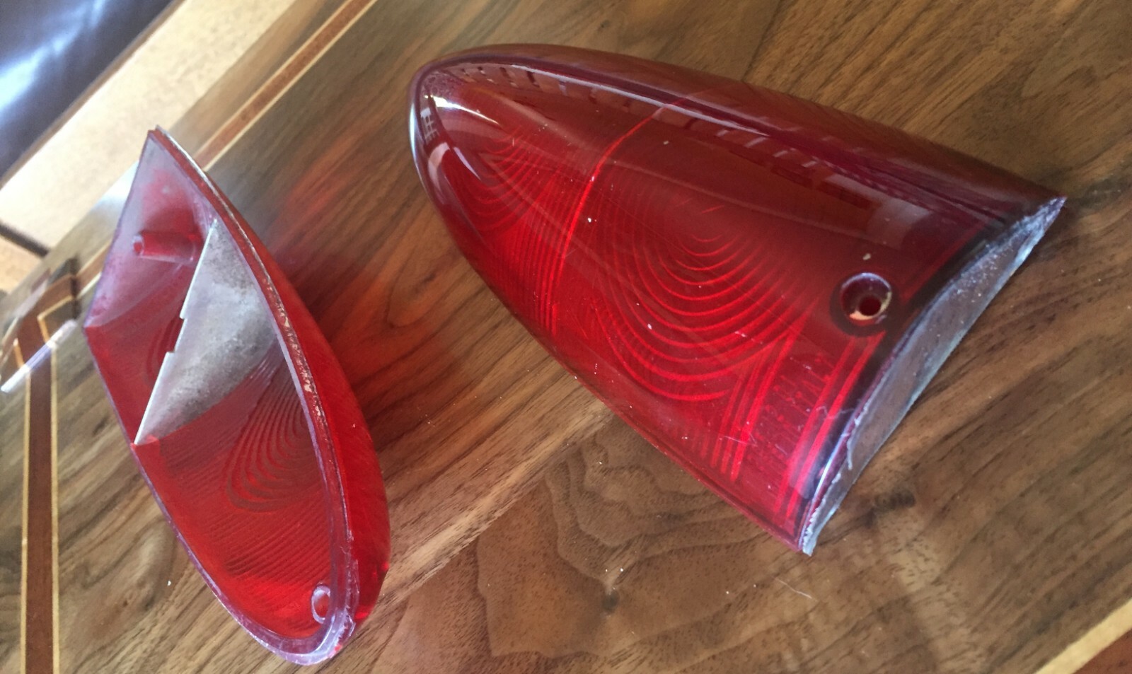 original Ferrari 250 GTE / 330 America Rear Tail Light Lens - PAIR!