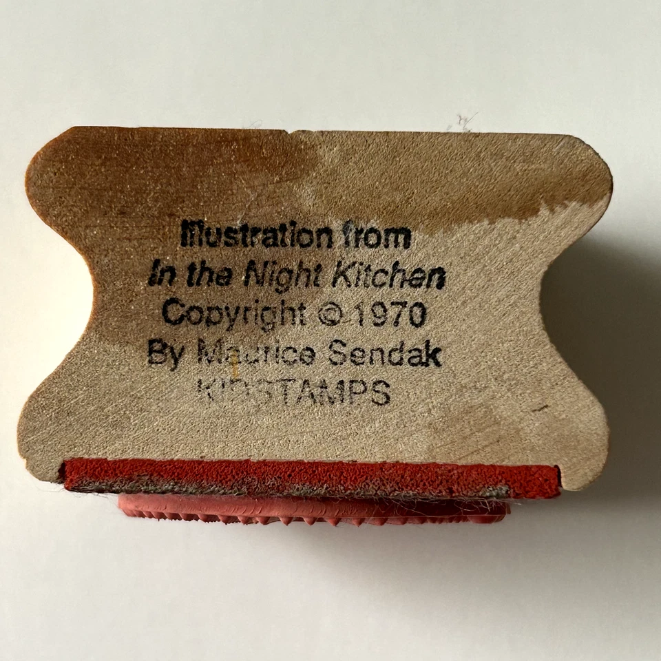Carimbos infantis bloco carimbo de borracha livro Maurice Sendak In the Night Kitchen 1970 - Imagem 2 de 4