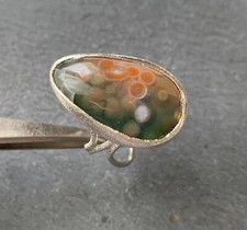 925 Silver Ring, 1 Ocean Jasper, Size 62/63