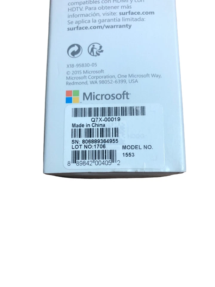 NEW Microsoft 1553 Mini DisplayPort to HDMI Adapter Surface 3 Pro 3/4 OEM - Image 3 of 4