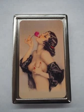 Sweet Cig Case With Art Deco Pinup Artwork   Kings & 100's