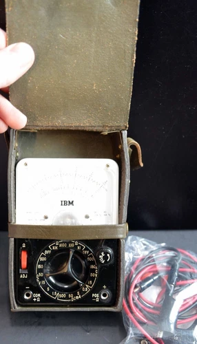 IBM 200C Analog Multimeter with Leather Case - Untested - Looks EX Condition