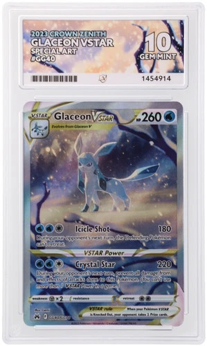 ACE 10 Glaceon Vstar GG40/GG70 Crown Zenith Gem Mint Pokemon