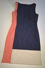 Lauren Ralph Lauren Colorblock Boat Neck Sleeveless Bodycon Dress Size 10