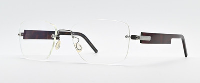 LINDBERG Brille 2219 145 Col K23 Spirit Titanium Randlos Rot Silber Glanz Leicht