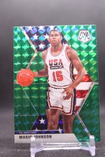 Magic Johnson #255 2019-20 Panini Mosaic Green Prizm USA