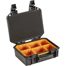 Pelican Vault V100 Small Case with Lid Foam and Dividers, Black