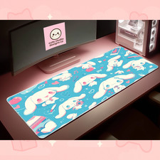 Cinnamoroll Mousepad Sanrio Desk Mat Cute Kawaii Blue Anime XL Gaming Mouse Pad