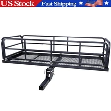 750lbs Folding Trailer Hitch Mount Cargo Carrier Basket ,Rear Luggage Rack SUV