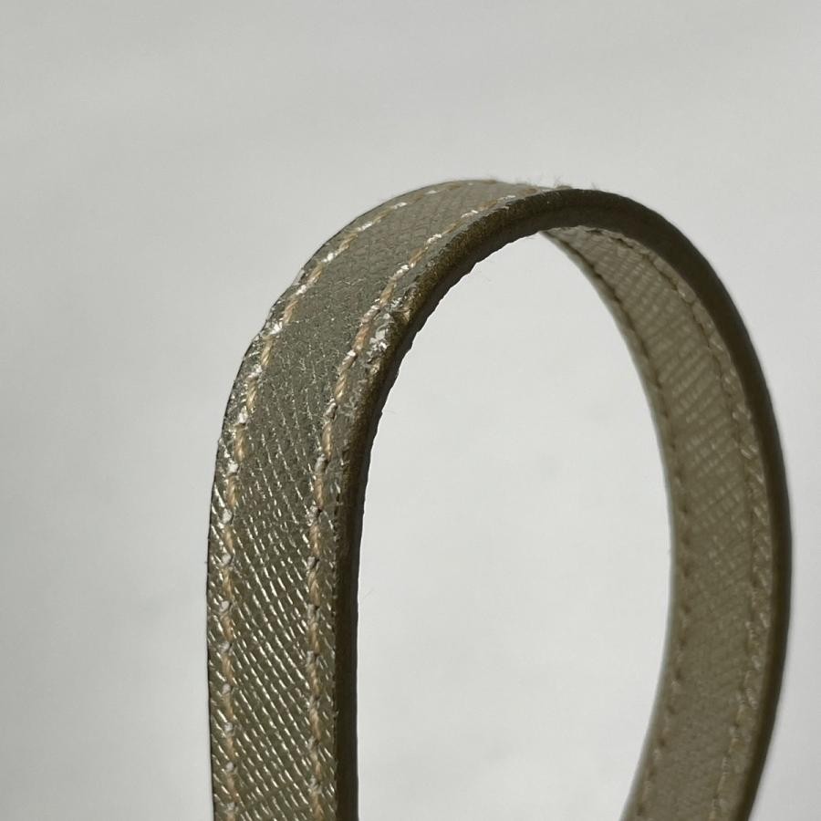 PRADA Galleria 2-Way Shoulder Bag Handbag Leather Gold #BS908 thumbnail 6