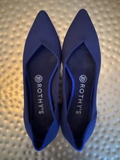 Rothy's Women's The Point Flats in Size US 8 Navy Blue EUC