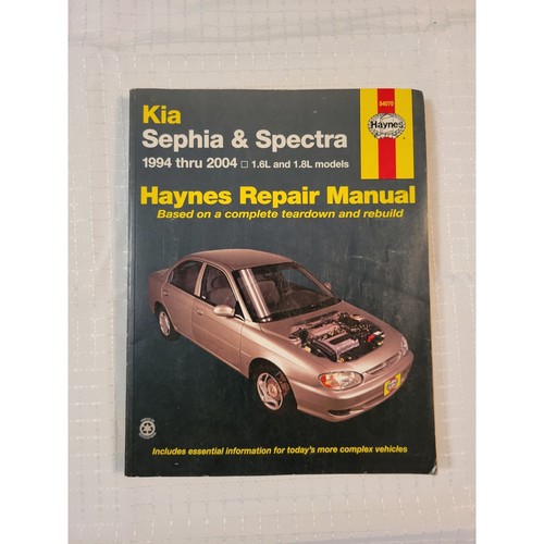 Haynes Kia Sephia 1994-2001 Spectra 2000-2004 Repair Manual 54070 1.6L 1.8L