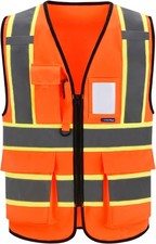 Safety Vest for Women Men, High Vis, Reflective, Pocket, ANSI/ISEA Standard