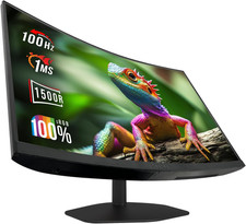 New! Curved 27-Inch Gaming Monitor 1500R 100Hz HDMI X2 Displayport 1Ms 100% Srg 10