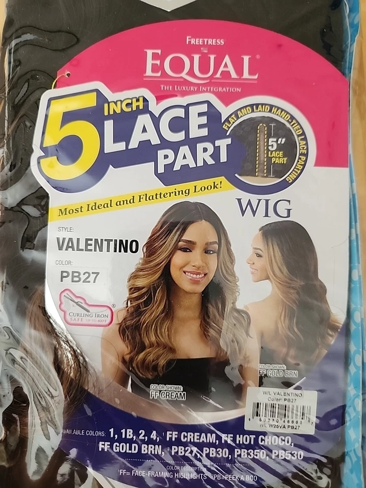 Shake N Go Freetress Equal Synthetic 5" Lace Part Wig - Valentino PB27 READ - Image 3 of 4