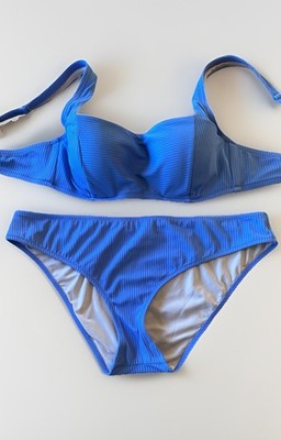 Shade & Shore Women s Two Piece Bathing Suit Cobalt Blue Top-32 B Bottom-Medium