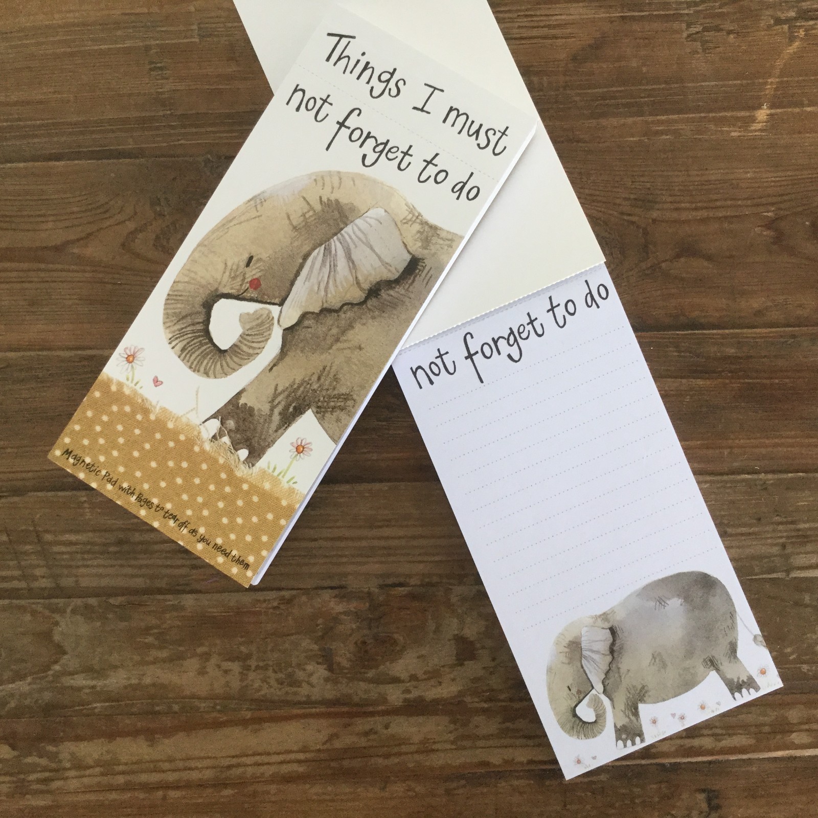 Nellie Shopping List Magnetic Pad, Elephants, Gifts for Women, Kitchen MNP01