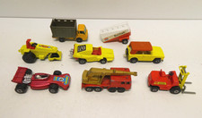 VINTAGE LOT OF 8 LESNEY MATCHBOX ENGLAND DIECAST PLAYWORN TOY CARS TRUCKS