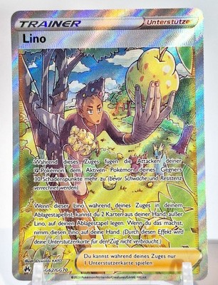 Pokemon Karte Lino GG62/GG70 Zenit der Könige Grant Fullart Trainer Holo NM