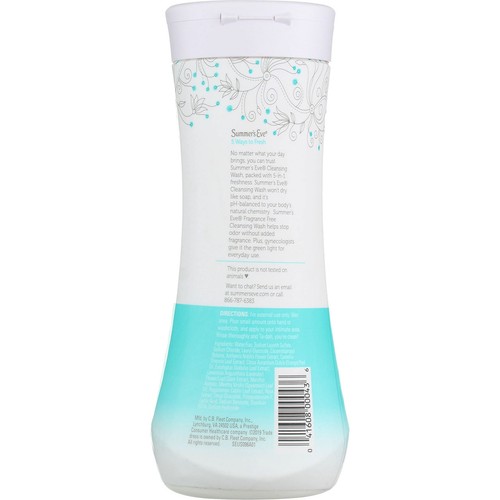 Lot de 2 nettoyant nettoyant pour peau sensible Summer's Eve, sans parfum, 15 fl oz - Photo 2/2