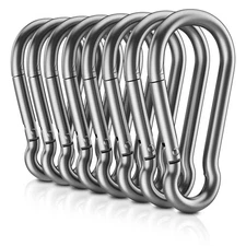 8 PCS Heavy Duty Carabiner Clips,【NO Rust】1360lbs 304 Stainless Steel Carabine