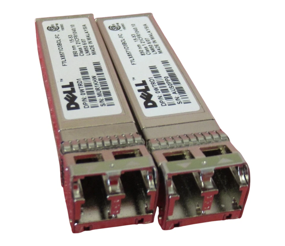 2 x Dell WTRD1 10Gbps 10GBase-SR Multi-mode Fiber 300m 850nm LC SFP+ Transceiver - Image 4 of 4