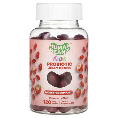2 X Human Beanz, Kids, Probiotic Jelly Beans, Strawberry Blast, 1 Billion CFU, 1
