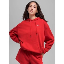 Alo Accolade Hoodie Bright Red Size Small NWT