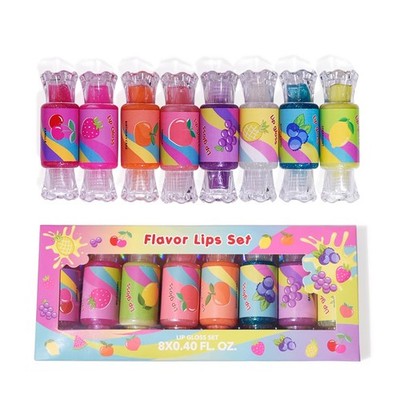 Cute Lip Gloss for Kids, 6PCS Glitter Girls Lip Gloss Set with Shape of Candy, A