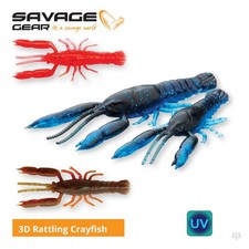 Savage Gear 3D Rattling Crayfish Lures - Pike Perch Zander Chub Fishing Tackle