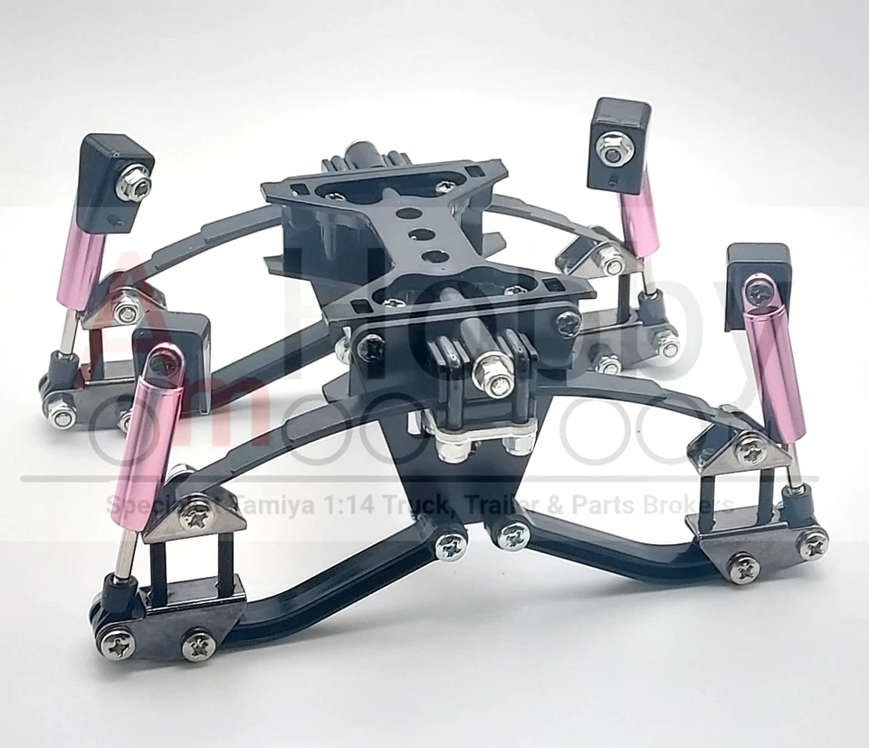 1/14 Tamiya King Hauler Truck 56301, zusammengebaute Heckpendelaufhängung Set-up - Bild 3 von 4