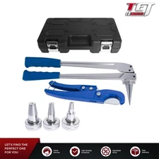 PEX Expansion Tool Kit Tube Expander with 1/2" 3/4" 1" Expander Heads Hard Case