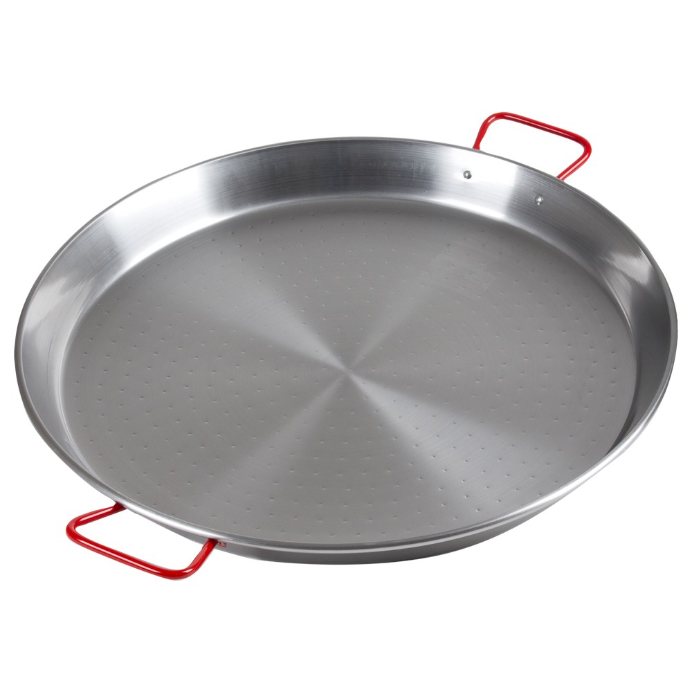 Poêle à paella valence 60 cm Garcima en acier poli pour repas de famille