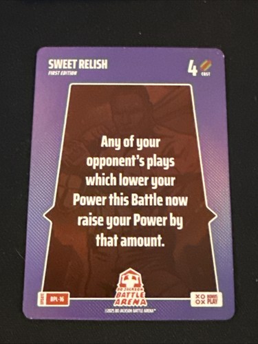2025 Bo Jackson Battle Arena Update BONUS PLAY : Sweet Relish SSP BPL-16 FOIL