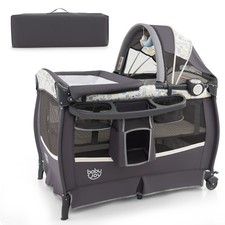 4 in 1 Portable Pack  Play Foldable Baby Bassinet w/ Mattress Carrying Bag
