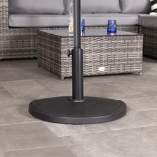 Charles Bentley Concrete Parasol Half Base for Half Canopy Umbrella - Dark Grey