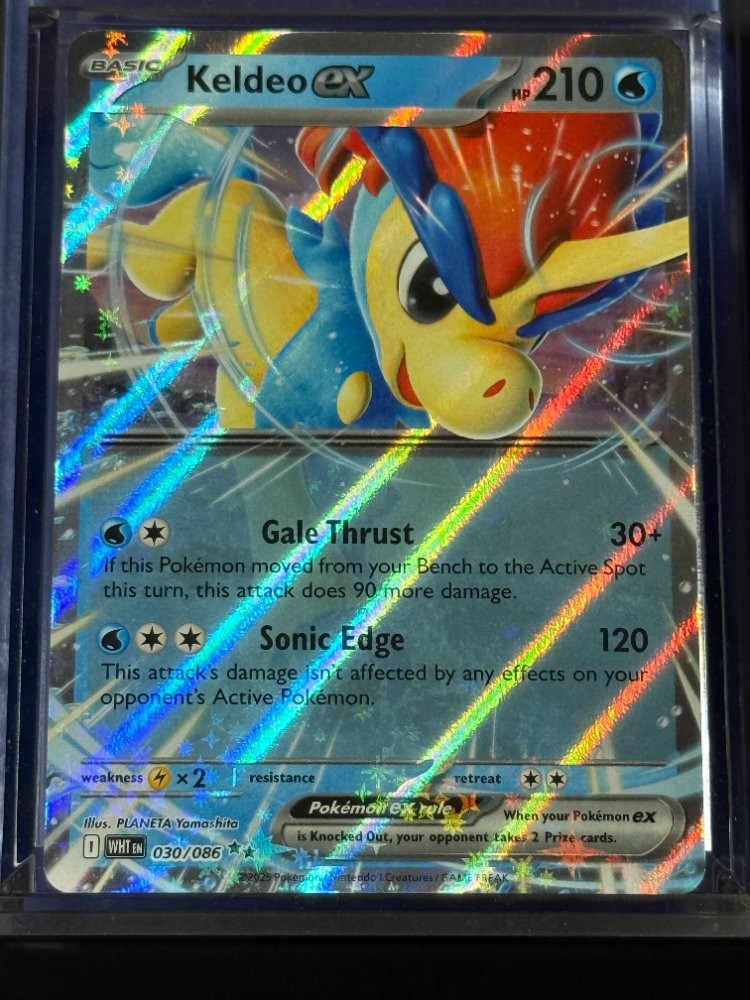 Keldeo ex WHT 30 Pokemon RR H NM