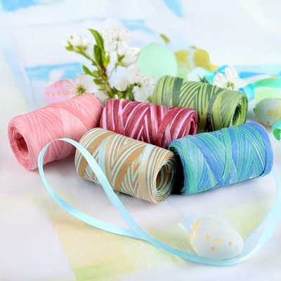 Raffia Papierschnur multicolor 80m Geschenkband Bastelschnur Dekoband Papier (0,