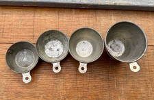Lot of 4 Vintage Mary Ann's Accurate Measuring Cups Rustic Farmhouse Decor